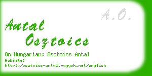 antal osztoics business card